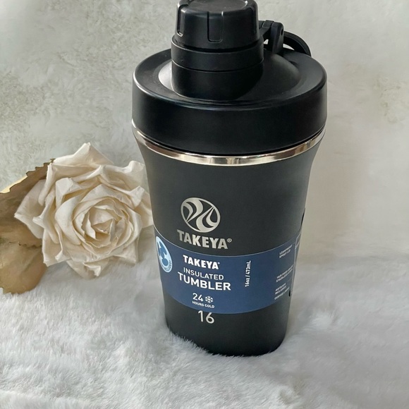 New w/tag TAKEYA INSULATED TUMBLER w/agitator Leak Proof Spout•Stays Cold 24 hrs - Picture 2 of 7